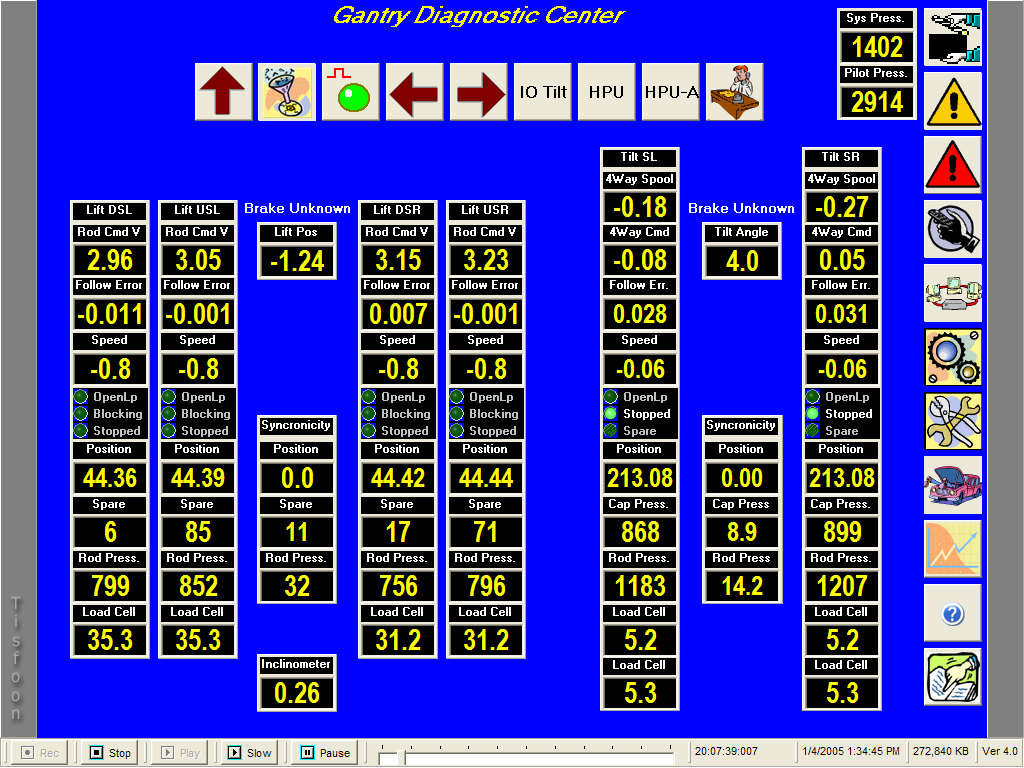 HMI Screen Shot.  Click for Larger Image